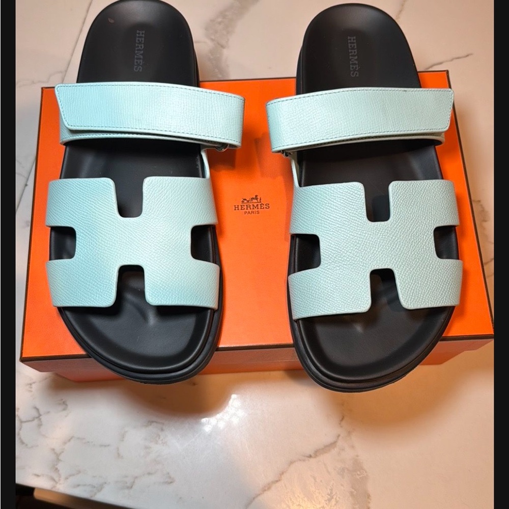 Hermes Sandal chypre bleu cristaux